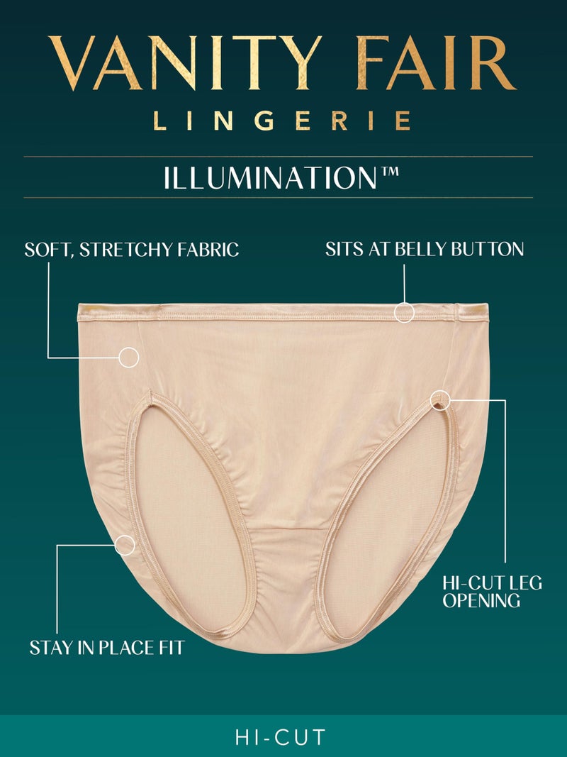 Vanity Fair Women's Illumination Hi Cut Panty 13108, Black Multi, 8 - Image 5